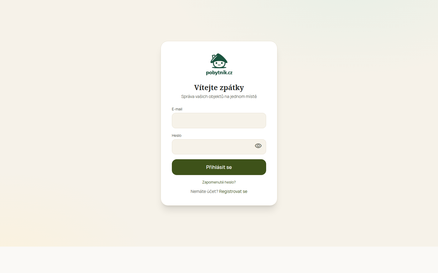 Náhled administrace admin.pobytnik.cz