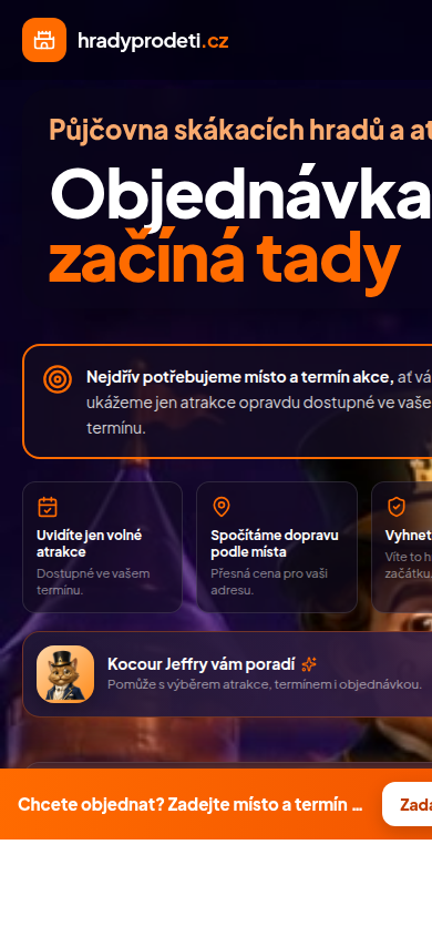 Mockup mobilního rozhraní pro tým v terénu